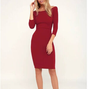 Lulu's Red Midi Dress